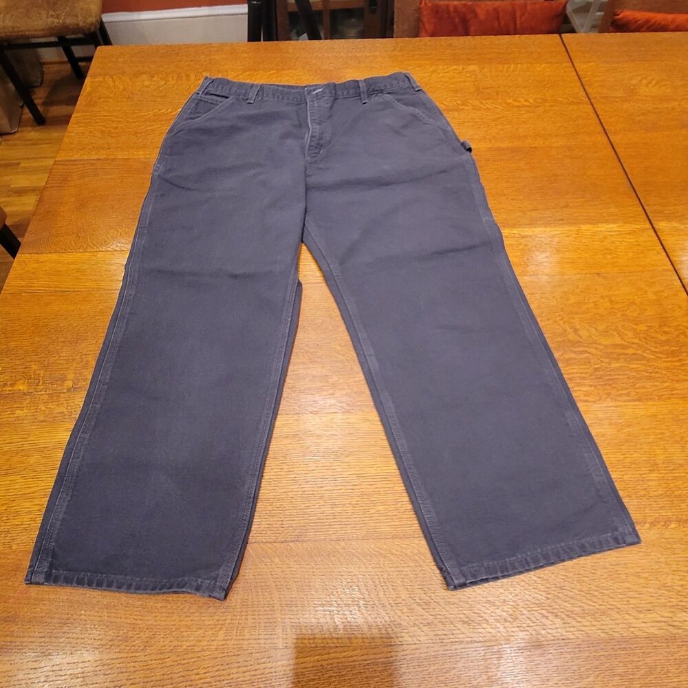 Carhartt B11 PTB Petrol Blue Carpenter Jeans Mens 40x30 B11 PTB Gray